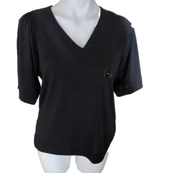 - Banana Republic  factory black v neck blouse - Picture 1 of 6